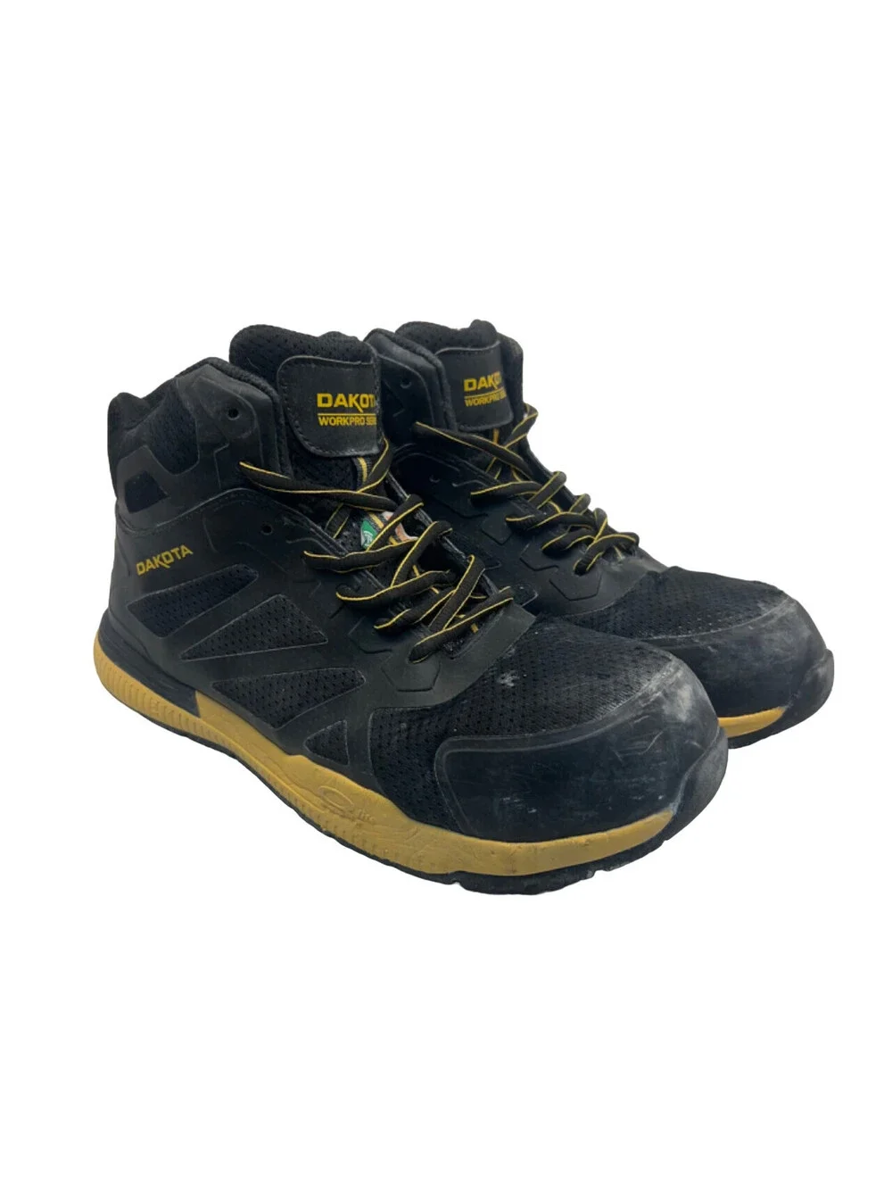 Dakota Men's Mid-Cut CTCP Athletic Safety Shoes 3822 Black/Yellow Size 11M